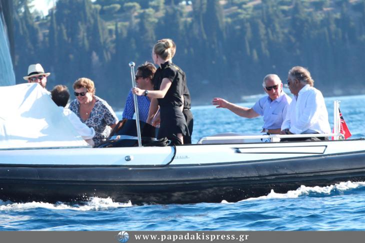  Πρίγκιπας Κάρολος-Καμίλα Πάρκερ: Στο σκάφος των Θόδωρου και Γιάννας Αγγελοπούλου 