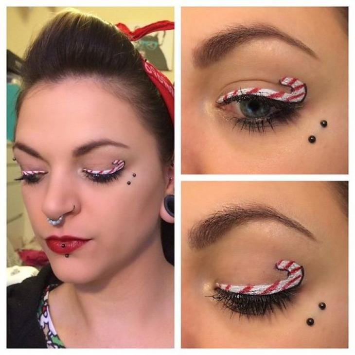 Candy Cane Eyeliner