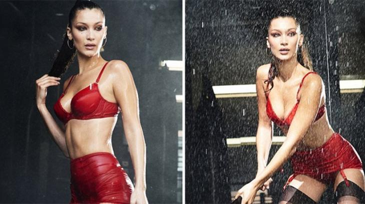  Bella Hadid: Ποζάρει με κατακόκκινα εσώρουχα 